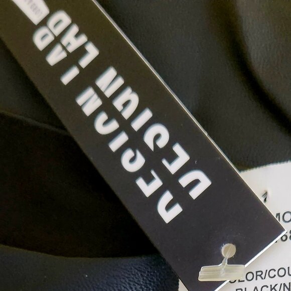 New Design Lab - Lord & Taylor Faux Leather 3-Zipper Size Med - Picture 5 of 6